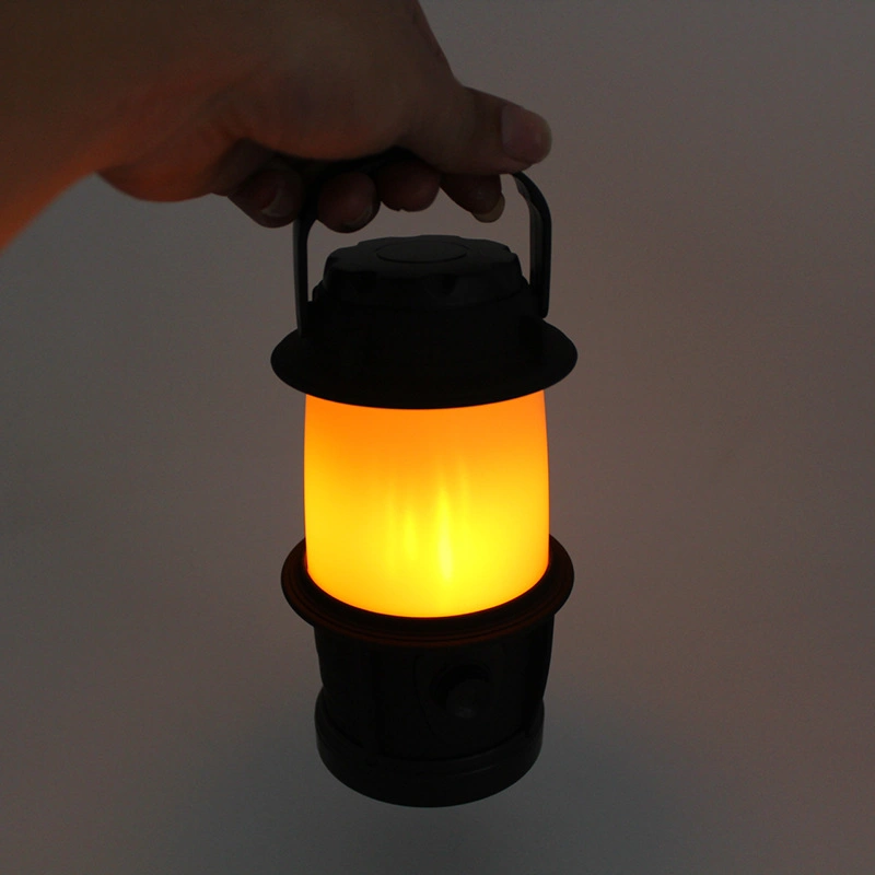 Quality Hanging Retro Style Emergency LED Camping Tent Lighting Portable Tent Flame Flashing Effect Lantern Hot Outdoor Decorative LED Camping Light