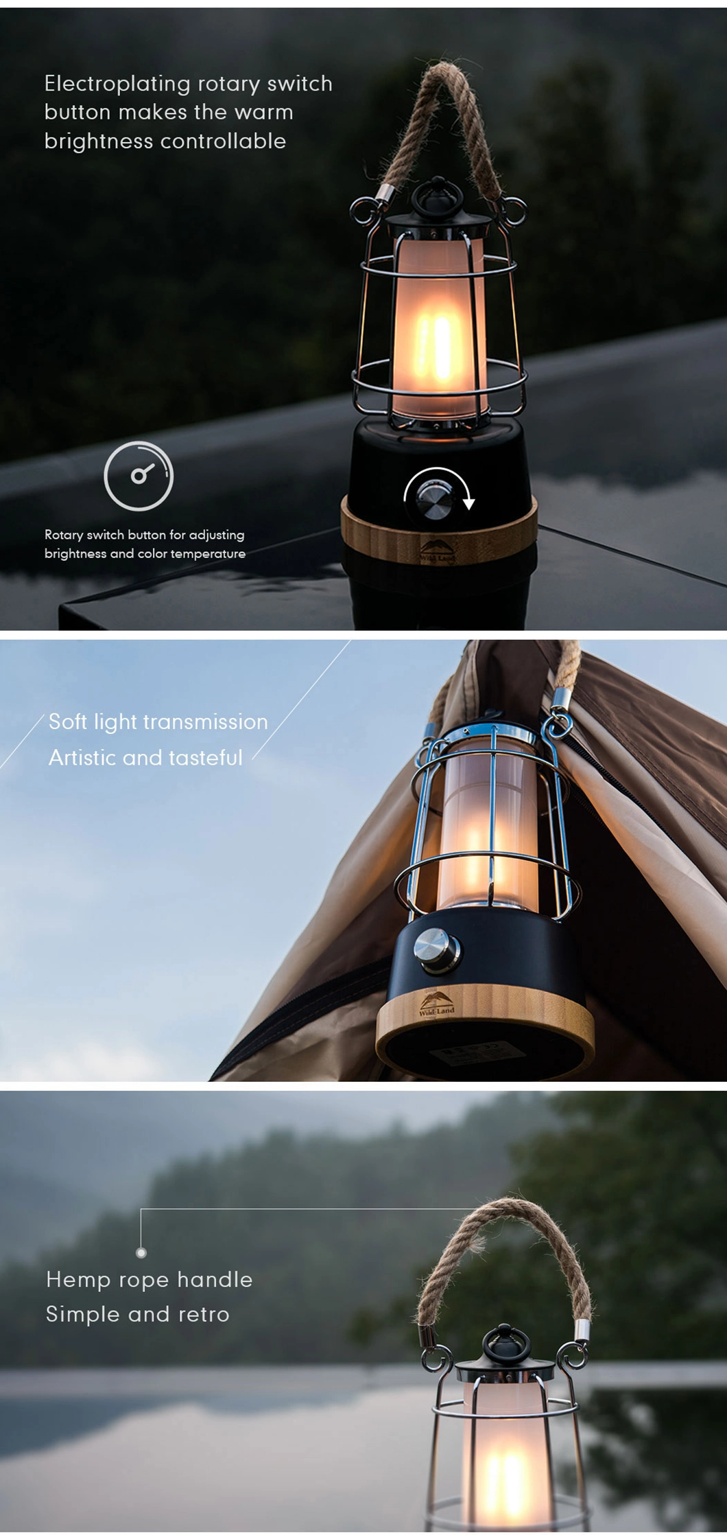 Hot Camping Lantern Portable Rechargeable Outdoor Light