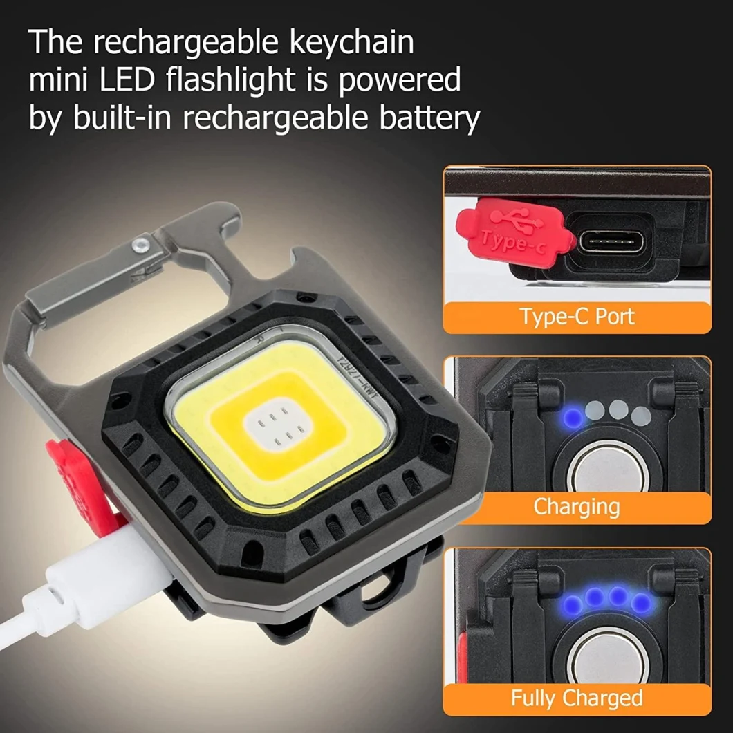 Mini Colorful Key Ring UV Light Plastic Mini LED Flashlight Keychain Light