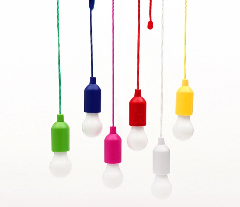 Color Pull Cord LED Light Bulbs Camping Light Garden Decoration