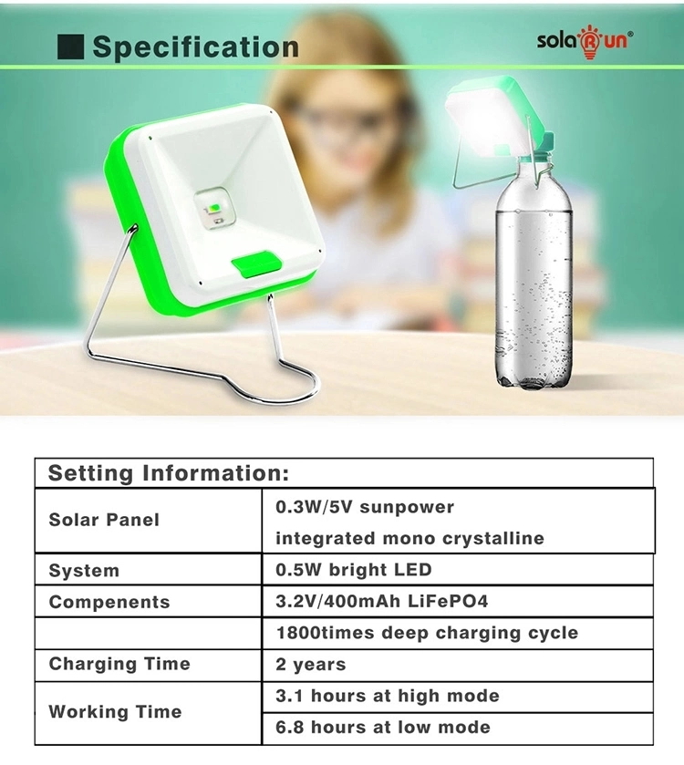 Portable Solarun Hanging Rechargeable Solar LED Reading Night Light Lamp Lantern