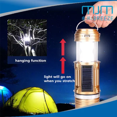 Lampada LED con zoom di alta qualità con energia solare/CC per luce da pesca da campeggio all'aperto