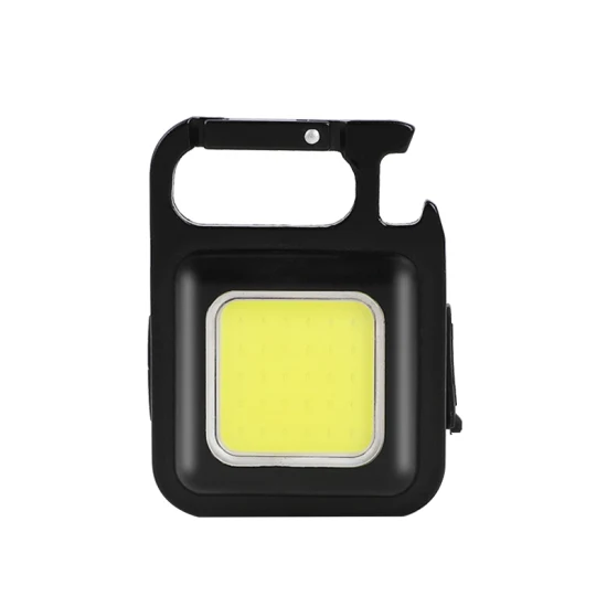 Mini torcia ricaricabile COB Lampada portachiavi LED portatile ad alta potenza per cena Luce da campeggio luminosa