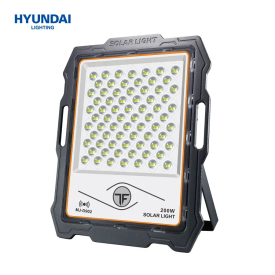 Luci di inondazione a LED di sorveglianza ad energia solare IP65 per esterni Hyundai Factory per illuminazione da campeggio con portico